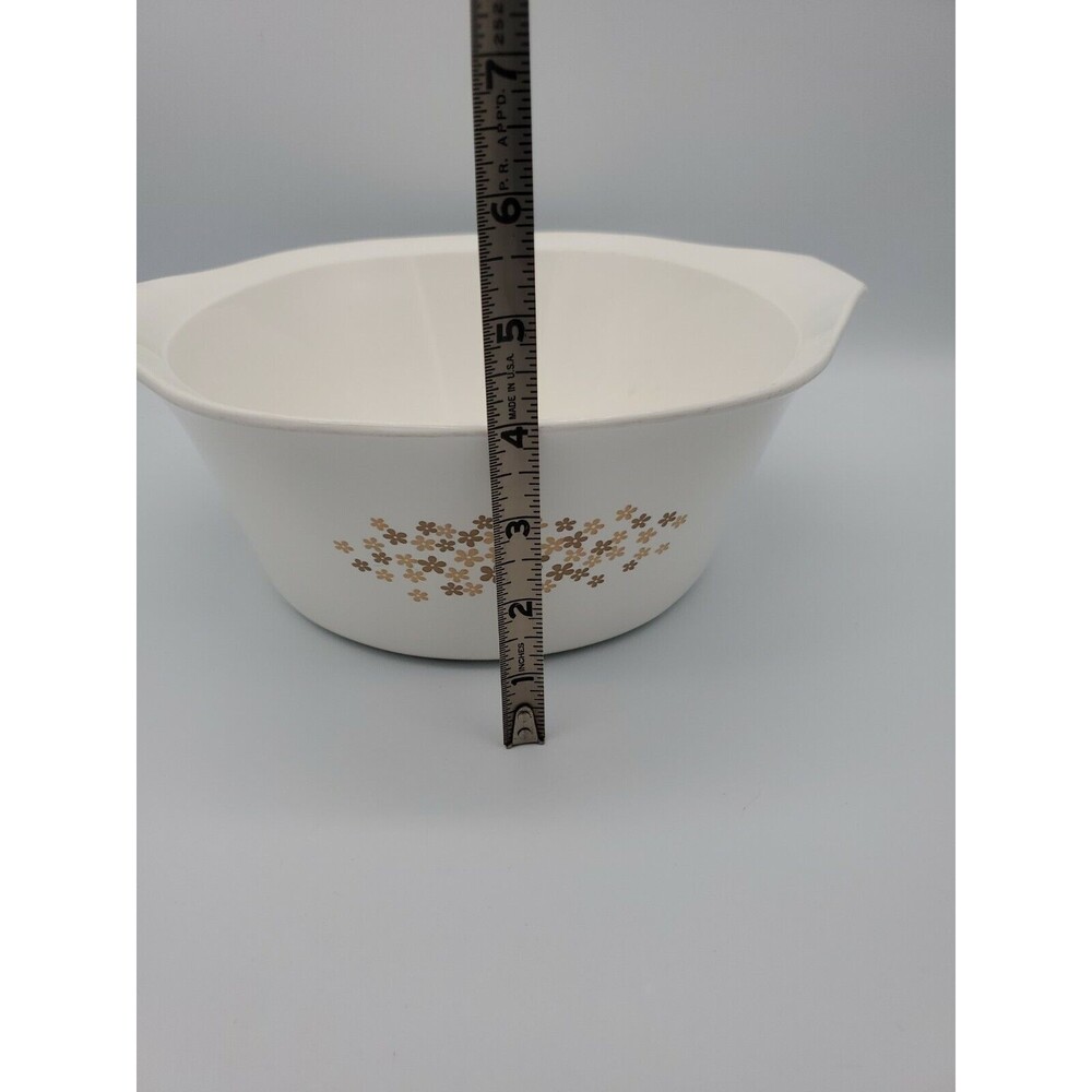 Vintage Libbey Crazy Daisy 3qt Saucepan Casserole Dish Flowers - Picture 11 of 12